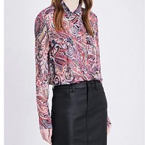 The Kooples Abstract Paisley Blouse